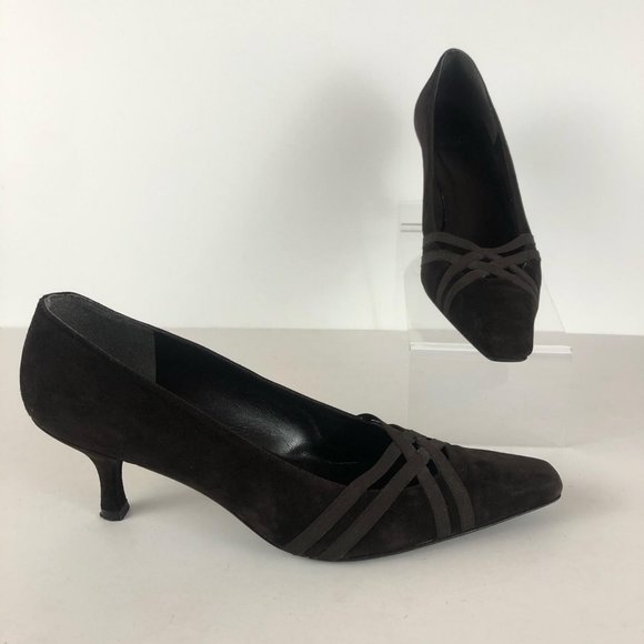 Stuart Weitzman Shoes - *SOLD* Stuart Weitzman Brown Suede Leather Heels Sz 10
